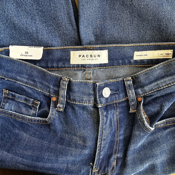 PACSUN Los Angeles Blue Jeans "Vintage Icon" Size 26 NEW WITH TAGS - Picture 5 of 10